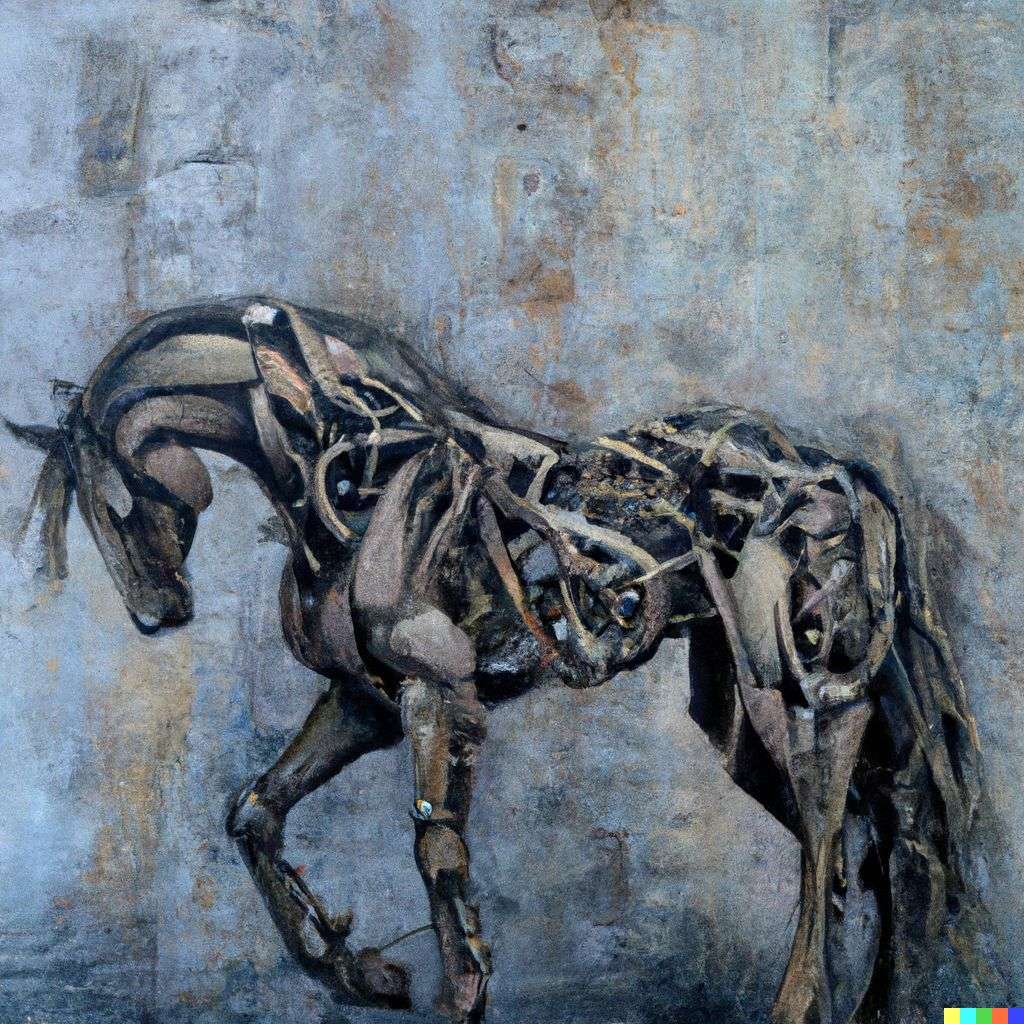 a horse, Peter Gric print
